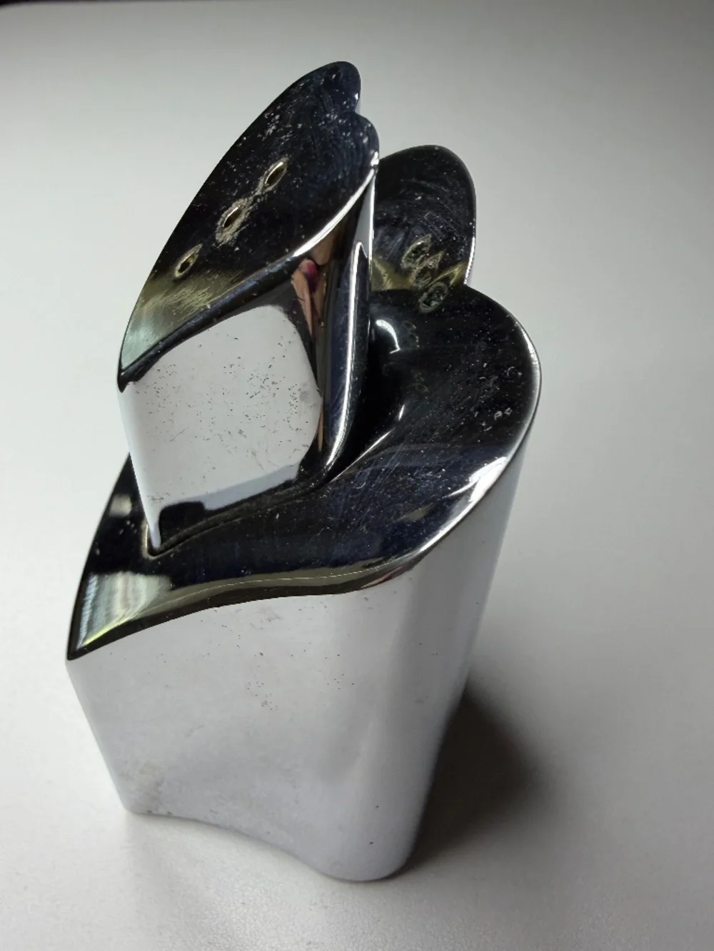 Vintage Lenox Heart in Heart Forevermore Silver Tone Salt Pepper Shaker Set 3